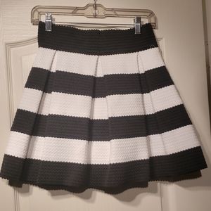 Honey punch black and white stripe skirt